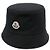 Moncler Cappello bucket in cotone Nero - vista 4