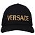 Versace Gorra de béisbol con logo bordado Negro