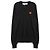 Comme Des Garcons Suéter negro con cuello en V y strass en forma de corazón rojo - vista 3