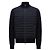 Moncler Cardigã de algodão crêpe acolchoado com zíper Azul