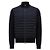 Moncler Cardigã de algodão crêpe acolchoado com zíper Azul - vista 4