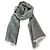 Gucci Sciarpa bicolore in lana e seta GG jacquard grigio chiaro Marrone