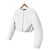 Prada Chaqueta de plumas corta de algodón con logo triangular Mujer Blanca Blanco