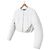Prada Chaqueta de plumas corta de algodón con logo triangular Mujer Blanca Blanco - vista 2