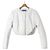 Prada Chaqueta de plumas corta de algodón con logo triangular Mujer Blanca Blanco - vista 3