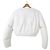 Prada Chaqueta de plumas corta de algodón con logo triangular Mujer Blanca Blanco - vista 4