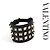 Valentino Bracciale in pelle Rockstud VIT Nero
