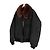 Prada Giacca bomber in denim shearling per uomo, blu, con colletto nero - vista 2