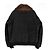 Prada Giacca bomber in denim shearling per uomo, blu, con colletto nero - vista 4