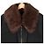 Prada Giacca bomber in denim shearling per uomo, blu, con colletto nero - vista 5