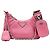 Prada Bolsa hobo de ombro em couro Napa acolchoado para mulheres - Rosa - vista 2