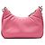 Prada Bolsa hobo de ombro em couro Napa acolchoado para mulheres - Rosa - vista 4