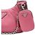 Prada Bolsa hobo de ombro em couro Napa acolchoado para mulheres - Rosa - vista 9