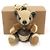 Burberry Portachiavi in cashmere a quadri beige con papillon Thomas Bear Marrone - vista 2