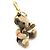 Burberry Portachiavi in cashmere a quadri beige con papillon Thomas Bear Marrone - vista 3