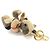 Burberry Portachiavi in cashmere a quadri beige con papillon Thomas Bear Marrone - vista 4