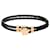 Versace Medusa Gold schwarzes Lederarmband  - Ansicht 1