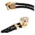 Versace Medusa Gold schwarzes Lederarmband  - Ansicht 5