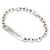 Louis Vuitton Palladium Chain Crystal ID Bracelet Size Silvery
