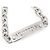 Louis Vuitton Palladium Chain Crystal ID Bracelet Size Silvery - view 4