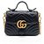 Gucci Borsa a spalla Marmont Mini con manico superiore Nero