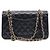 Chanel Classico Medio in Pelle di Agnello Nero - vista 3