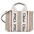 Chloé Borsa mini tote Woody in lino per donne Marrone - vista 3