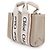 Chloé Borsa mini tote Woody in lino per donne Marrone - vista 4