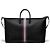 Thom Browne Bolsa de viagem em couro pebble grain Preto