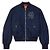 Kenzo Reversible bestickte Denim-Bomberjacke Blau