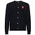 Comme Des Garcons Rundhals-Doppelpullover in Burgunder mit AX-Emblem