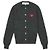 Comme Des Garcons Rundhals-Doppelburgunder-Emblem-Strick AX