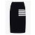 Thom Browne Pantalones de lana merina Stripe Link Stitch Azul - vista 21