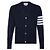 Thom Browne Klassische Cashmere-V-Ausschnitt-Cardigan Blau