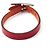 Hermès Pulsera Hapi reversible con hebilla plateada naranja roja - vista 3