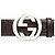 Gucci Signature Buckle Cima Belt Chocolate Silvery - view 5