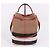 Burberry Borsa a spalla in tela a quadri rossi Ashby Marrone - vista 3