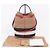 Burberry Borsa a spalla in tela a quadri rossi Ashby Marrone - vista 6