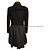 Etro Schwarzes graues Samt besticktes Kleid Wollmantel Braun - Ansicht 4