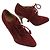 Hermès Botines de ante burdeos con cordones Negro