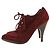 Hermès Botines de ante burdeos con cordones Negro - vista 3