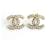 Chanel Orecchini in perle e cristalli placcati oro CC Bianco