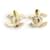 Chanel Orecchini in perle e cristalli placcati oro CC Bianco - vista 3