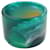 Bracciale bangle logo nero multicolore Armani Green Blu - vista 3