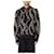 Versace Kapuzenpullover mit durchgehendem Kettenmuster Schwarz  - Ansicht 1
