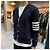 Thom Browne Milano Streifen Strickjacke Navy Blau - Ansicht 14