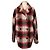 Isabel Marant Big Check Oversized Wool Blend Padding Coat Red