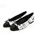 Chanel Ballerine in Tweed con Punta Captoe CC Bicolore Bianco