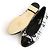 Chanel Ballerine in Tweed con Punta Captoe CC Bicolore Bianco - vista 3