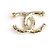 Chanel Spilla Logo in Cristallo Testurizzato Dorato D'oro - vista 2